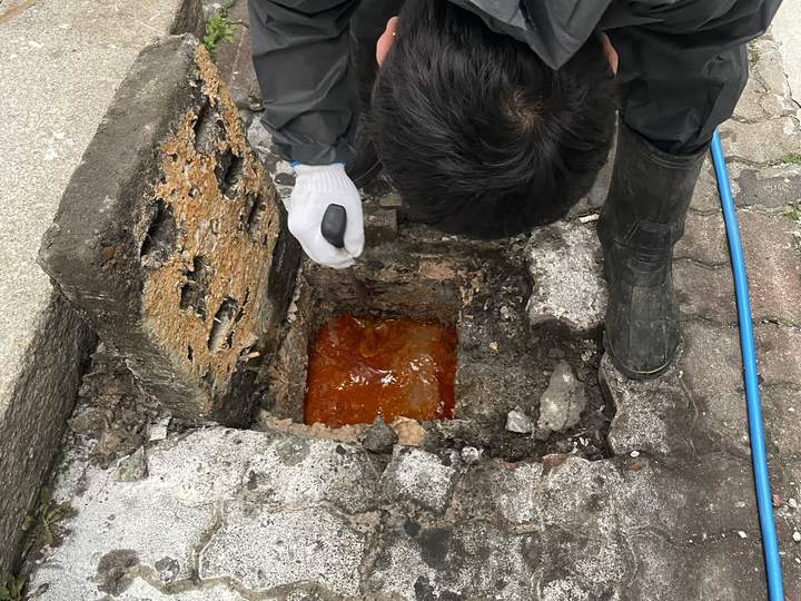 고압세척 작업 현장